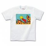 太陽キャラクターのプリントTシャツ（ホワイト）各種