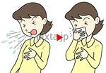 インフルエンザ予防・画像データ販売 「咳・くしゃみのエチケット」