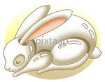 画像データ販売 「2011年・年賀状用素材 - ウサギの置物」 